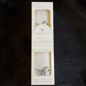 Zebra Print Swaddle Blanket